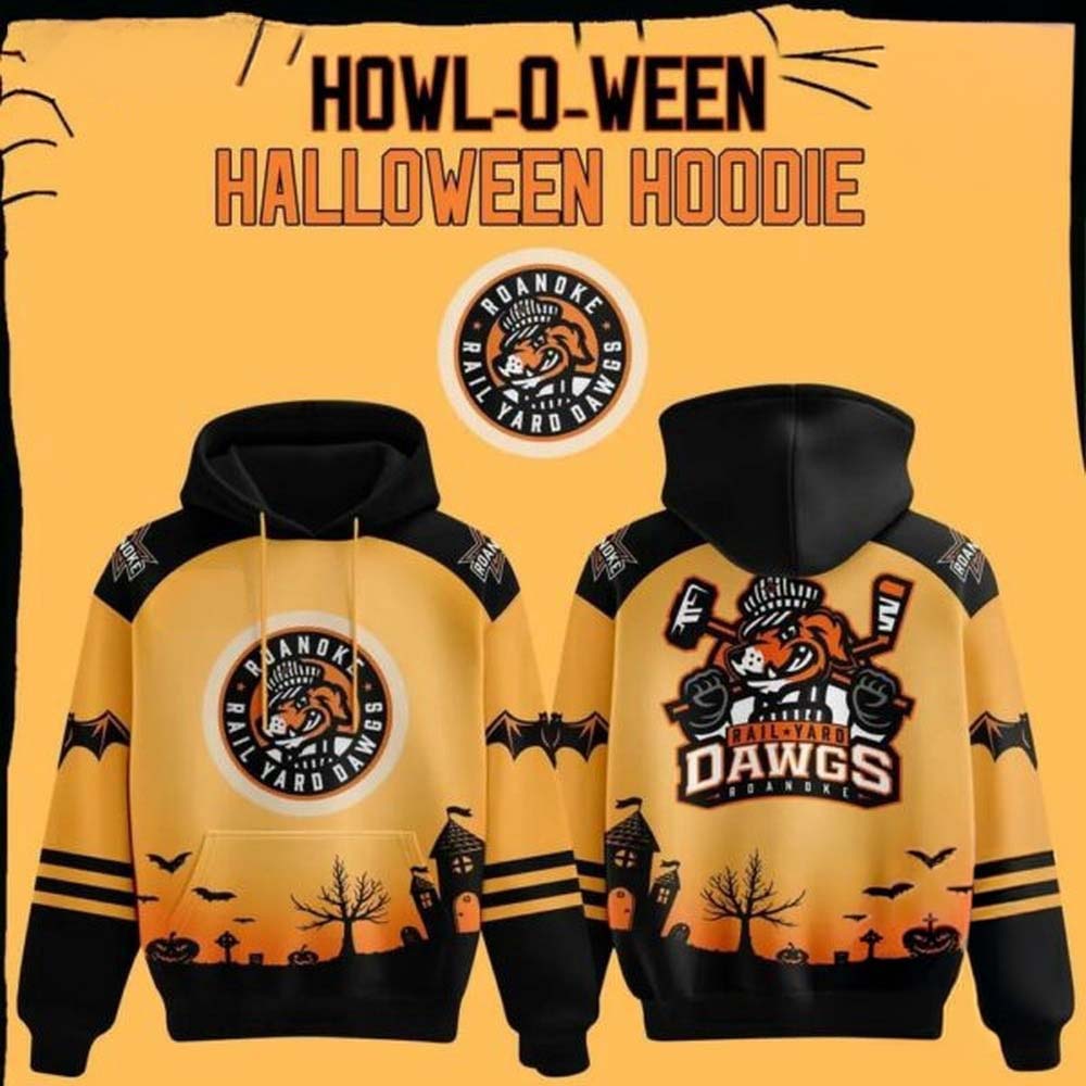 Roanoke Rail Yard Dawgs Howl O Ween Halloween 2026 Hoodie