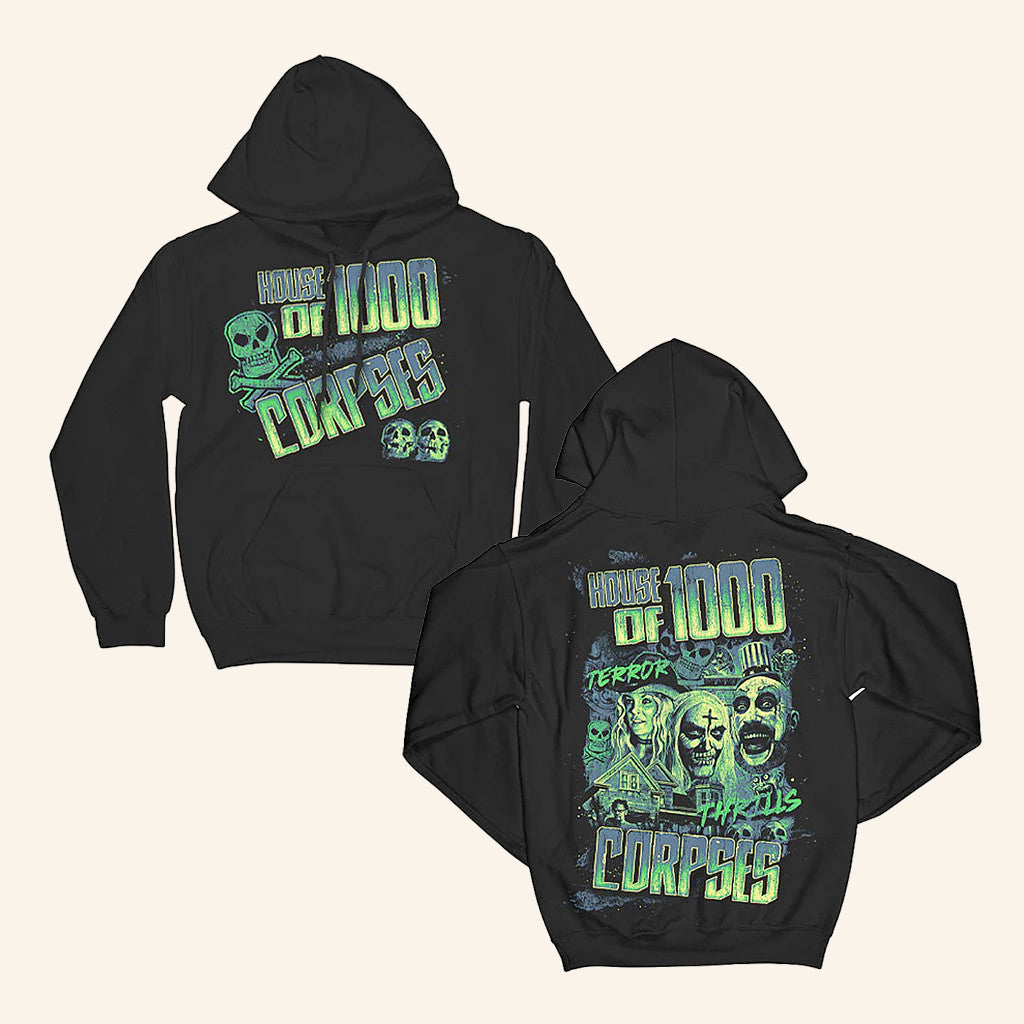 Rob Zombie Merch House Of 1000 Corpses Glow In The Dark Hoodie Presents For Music Lovers