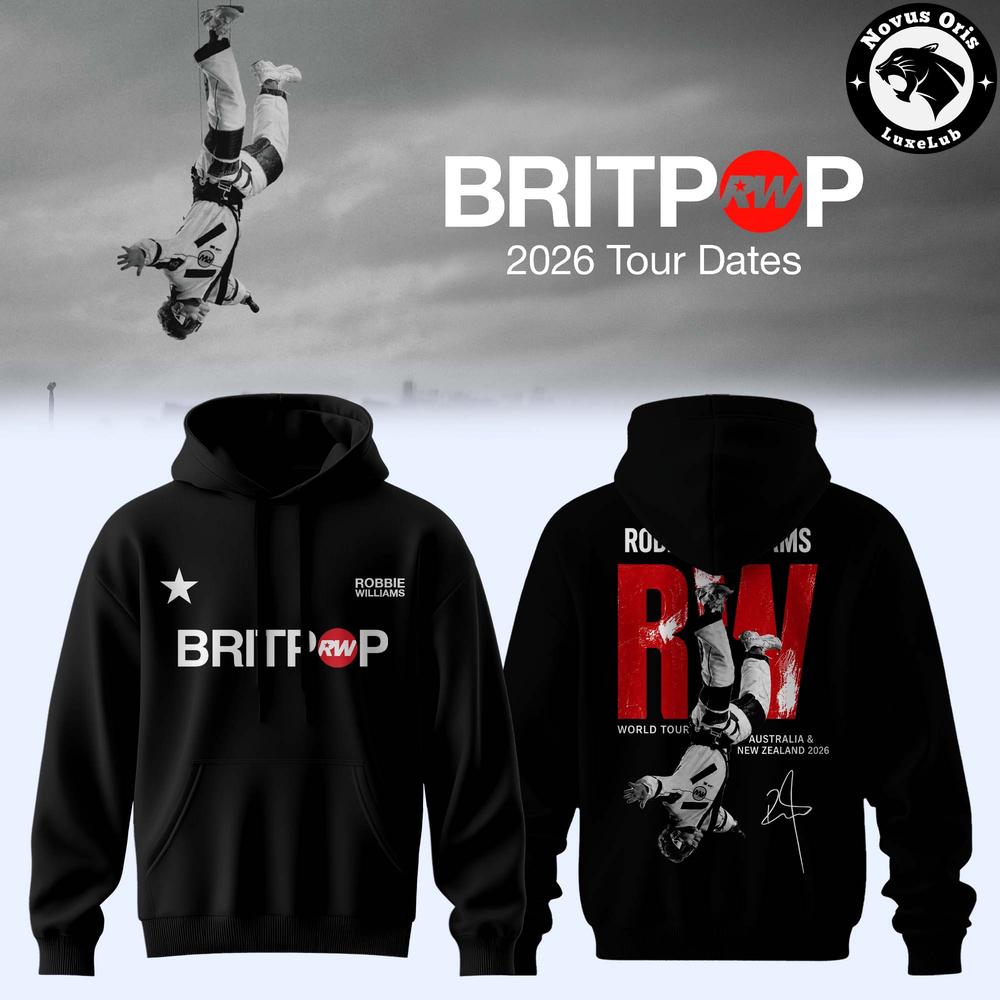 Robbie Williams Britpop World Tour 2026 Hoodie 1 - Unicasport Robbie Williams Britpop World Tour 2026 Hoodie