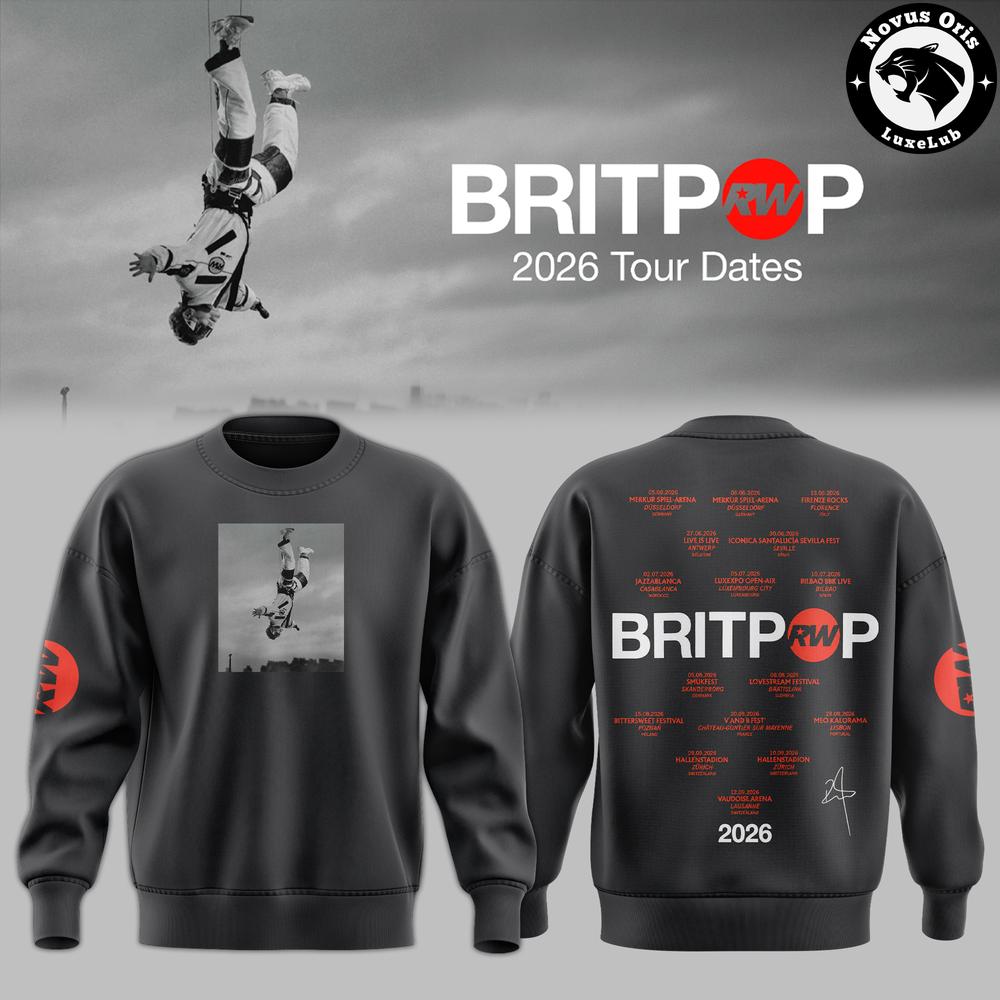 Robbie Williams Britpop World Tour 2026 Sweatshirt 1 - Unicasport Robbie Williams Britpop World Tour 2026 Sweatshirt