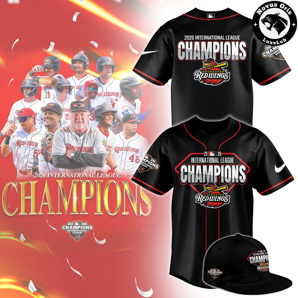 Rochester Red Wings International League Champions 2026 Baseball Jersey 1 - Unicasport Rochester Red Wings International League Champions 2026 Baseball Jersey