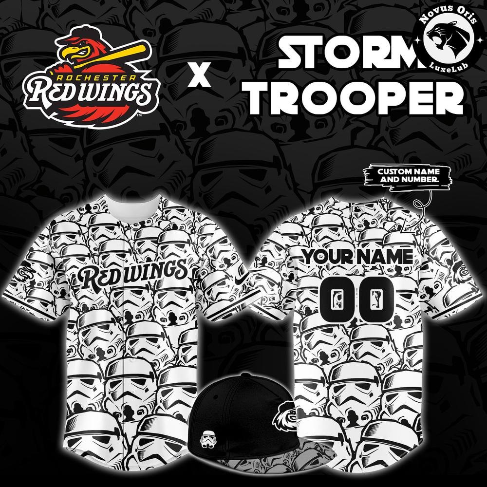 Rochester Red Wings x Star Wars Stormtrooper Custom Baseball Jersey 1 - Unicasport Rochester Red Wings x Star Wars Stormtrooper Custom Baseball Jersey
