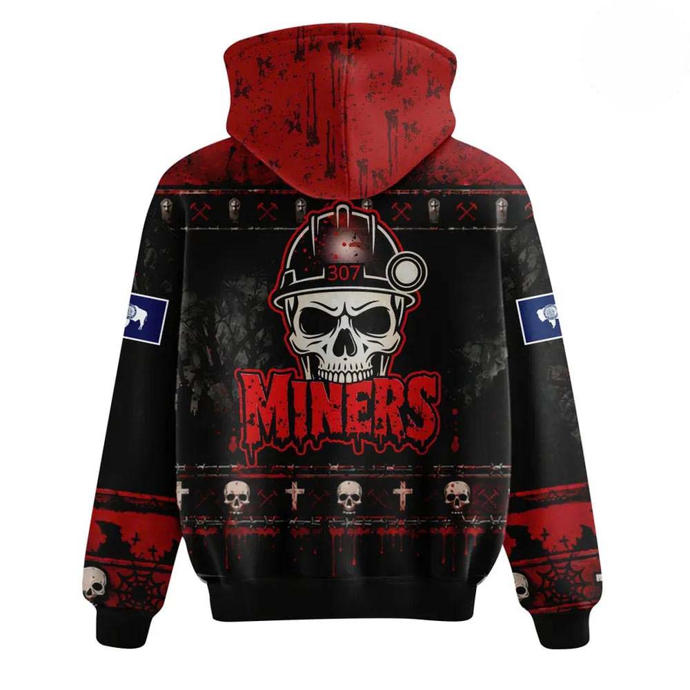 Rock Springs Miners Halloween 2026 Red Fleece Hoodie - Image 3