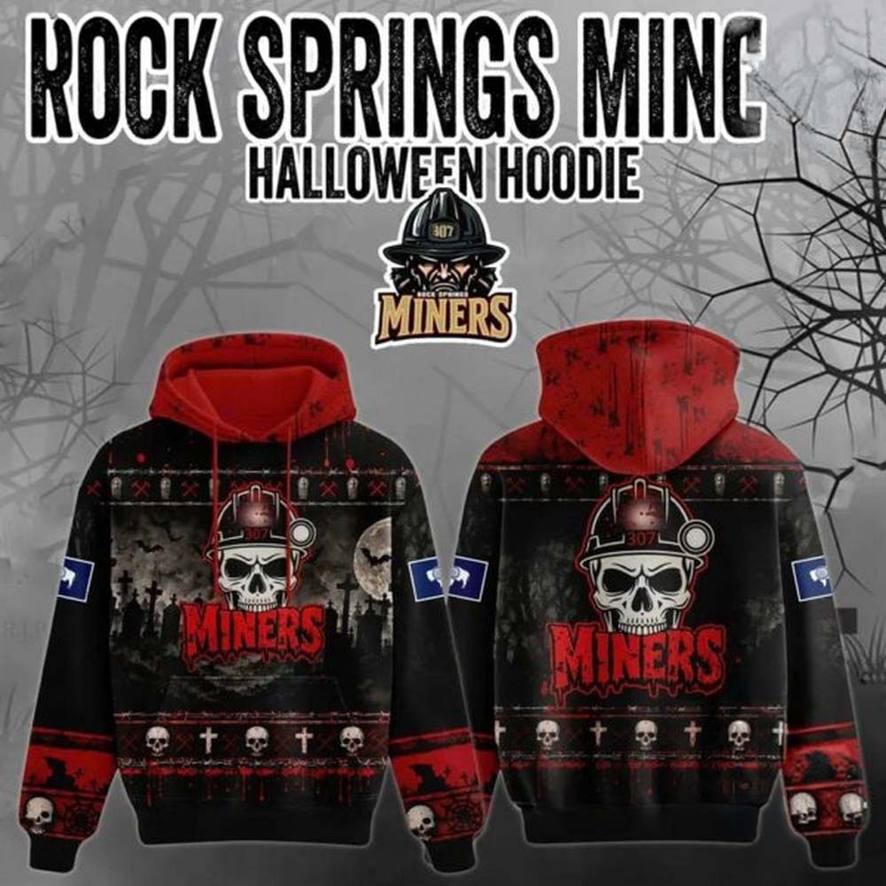 Rock Springs Miners Halloween 2026 Red Fleece Hoodie