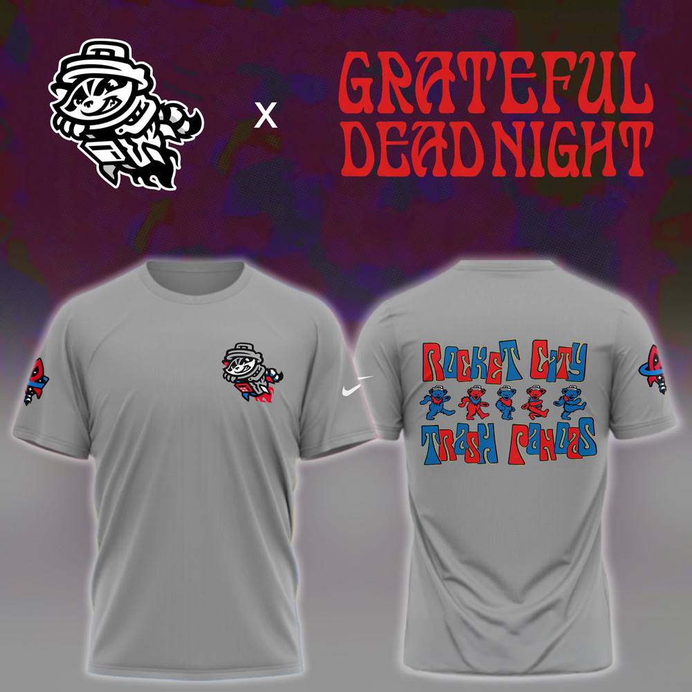 Grateful Dead Night Grey Shirt - Rocket City Trash Pandas