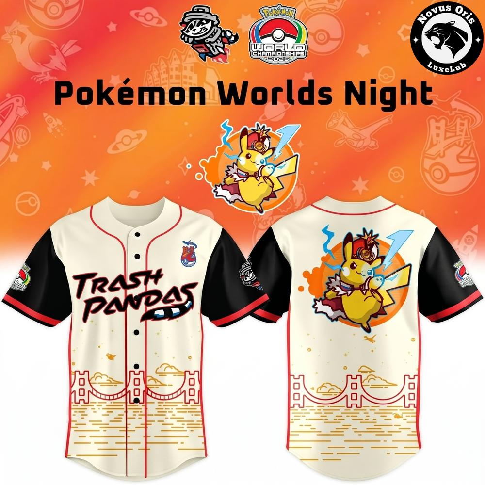 Rocket City Trash Pandas Pokemon World Night 2026 Pikachu Baseball Jersey 1 - Unicasport Rocket City Trash Pandas Pokemon World Night 2026 Pikachu Baseball Jersey