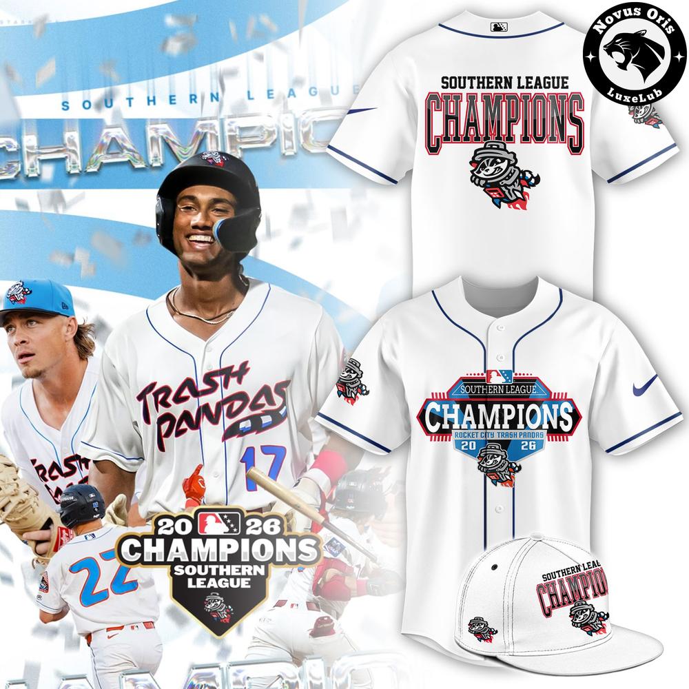 Rocket City Trash Pandas Southern League Champions 2026 Baseball Jersey 1 - Unicasport Rocket City Trash Pandas Southern League Champions 2026 Baseball Jersey