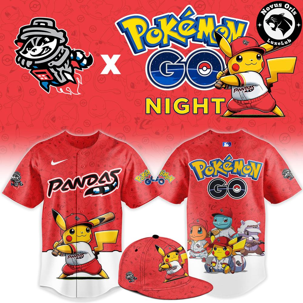 Rocket City Trash Pandas x Pokemon GO Night Limited Edition Baseball Jersey