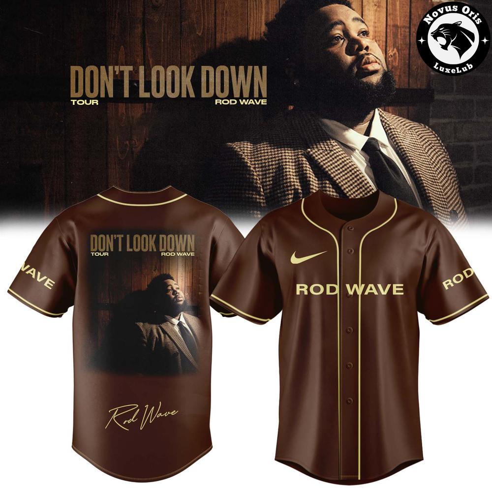 Rod Wave Don’t Look Down Tour 2026 Music Concert Signature Baseball Jersey 1 - Unicasport Rod Wave Don’t Look Down Tour 2026 Music Concert Signature Baseball Jersey