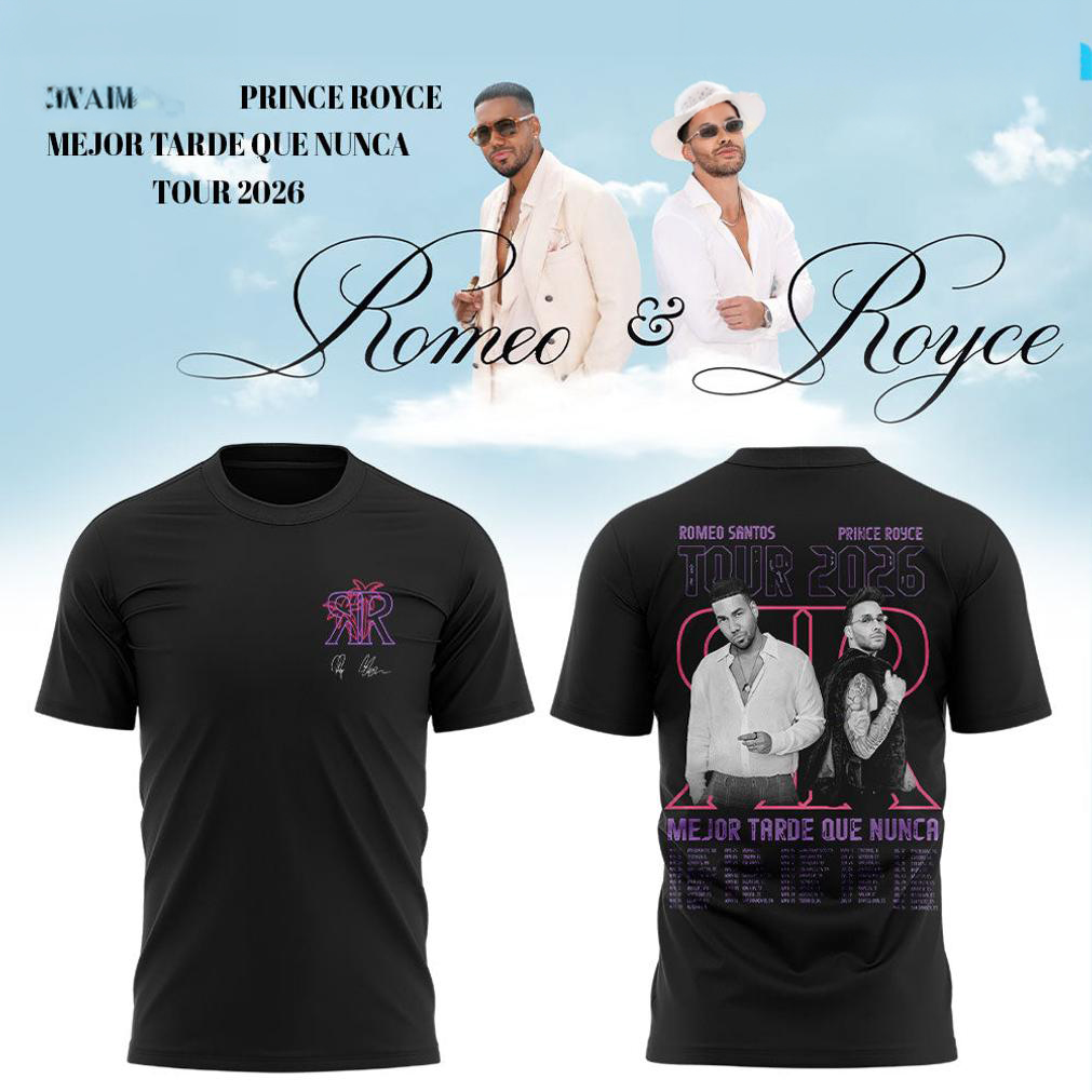 Romeo Santos Prince Royce Black Tour Tee