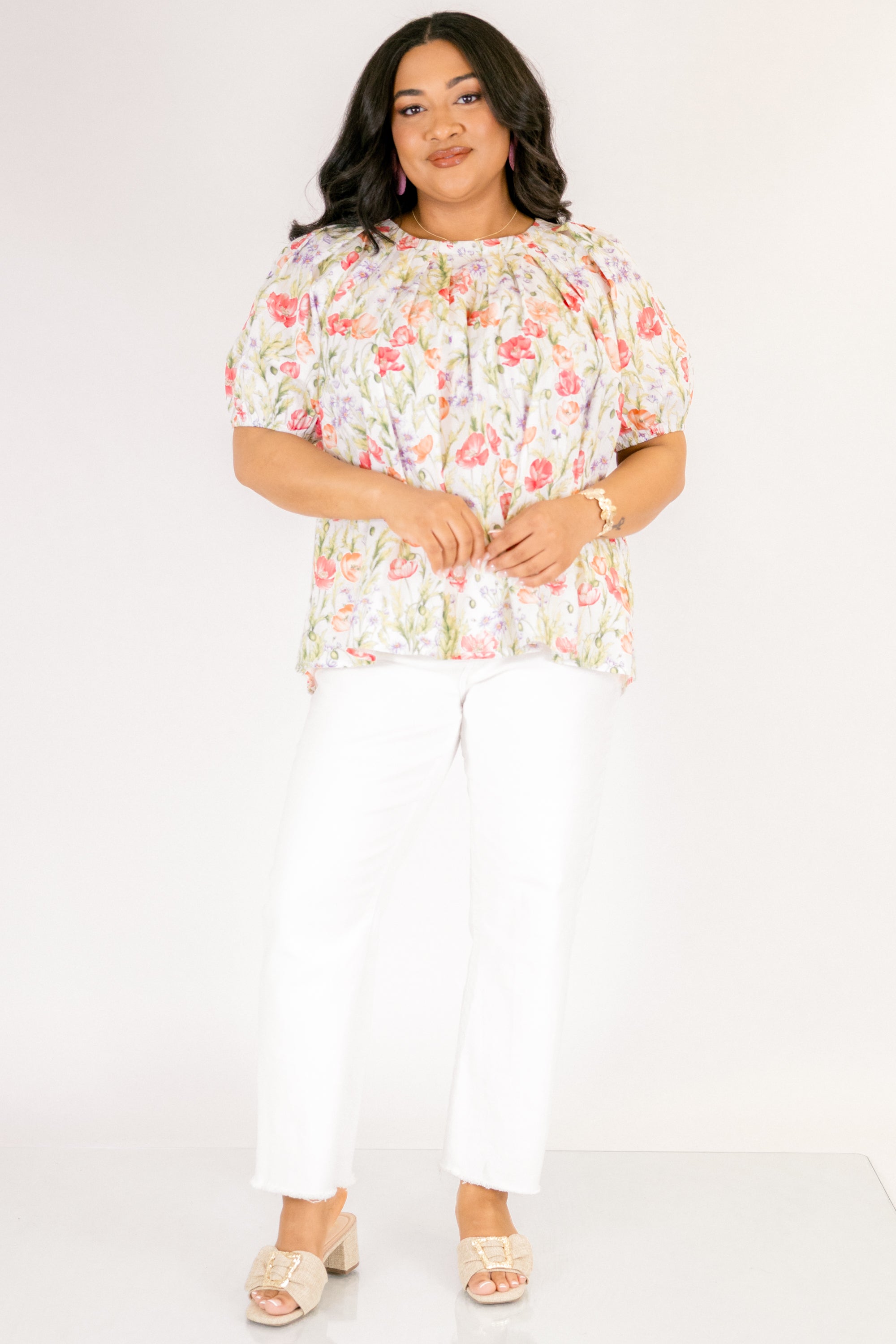 Rooftop Romance Top, Green Floral 4 Rooftop Romance Top, Green Floral - Image 4