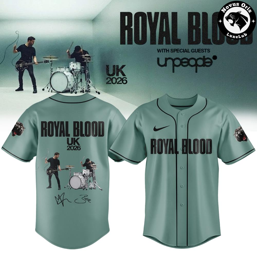 Royal Blood UK Tour 2026 Unpeople Special Guest Signature Baseball Jersey 1 - Unicasport Royal Blood UK Tour 2026 Unpeople Special Guest Signature Baseball Jersey