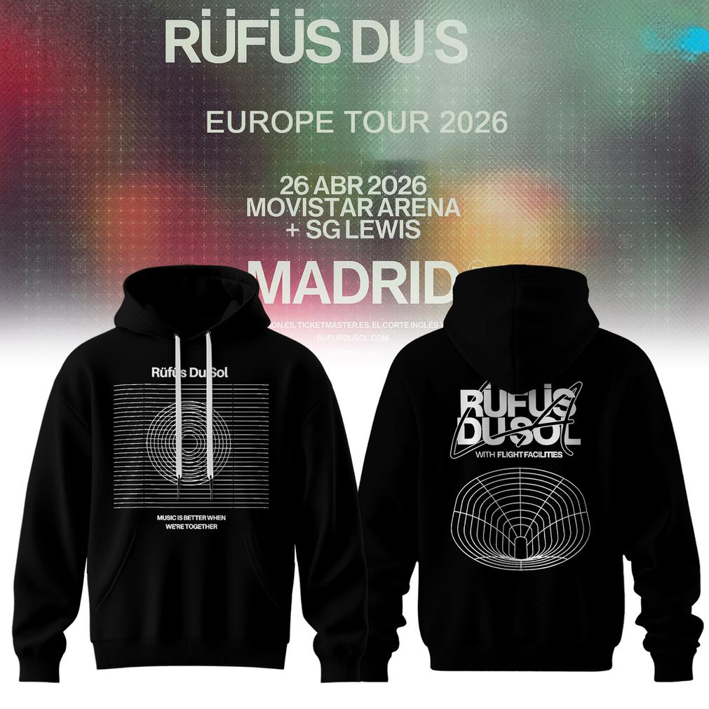 Rufus Du Sol 2026 Black Tour Hoodie