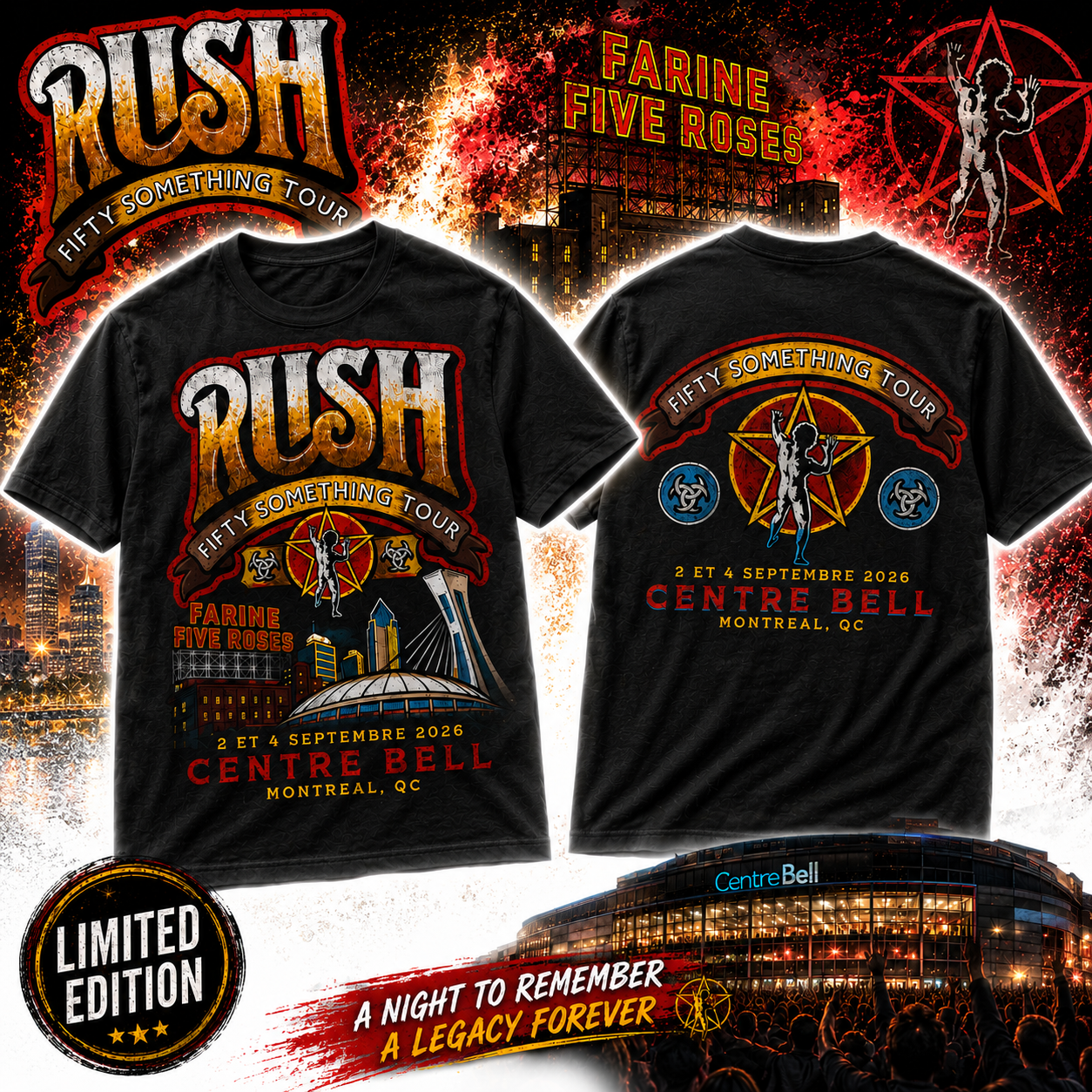 RUSH September 2 4 2026 Bell Centre, Montreal Tee Limited Merch 1 - merchtourboutique rush september 2 4 2026 bell centre montreal tee limited merch meGiF - merchtourboutique