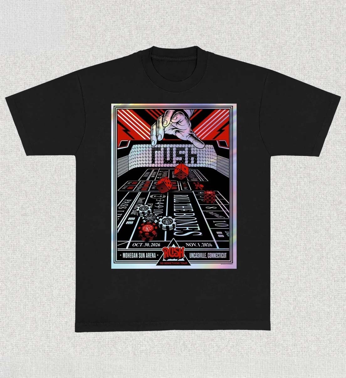 Rush Uncasville CT Event Poster 2026 Live At Mohegan Sun Arena October 30 And November 1 2026 TShirt