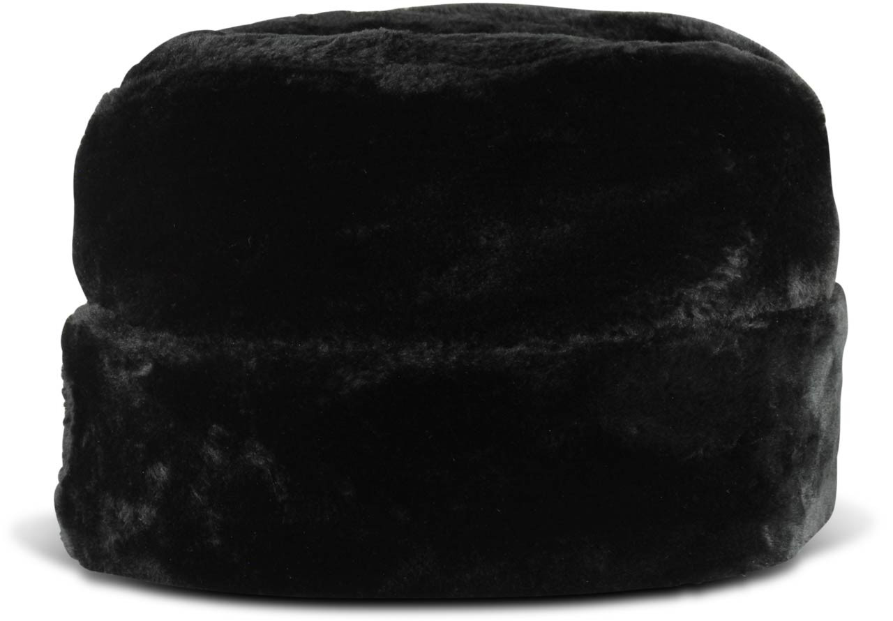 Russian Style XXL Furry Diplomat Hat Faux Fur For Big Heads Black Gift For Dad