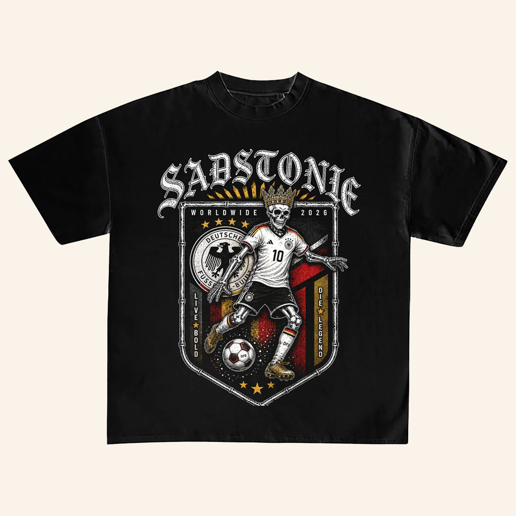 SadStonie Merch 2026 Germany Soccer Skeleton GraphicTShirtGermany World Cup Shirt Fan Gears