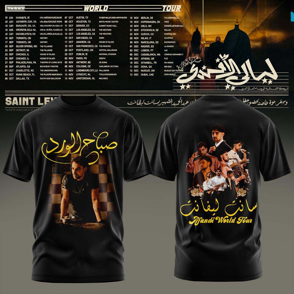 Saint Levant Afandi World Tour Photo Print Black T-Shirt