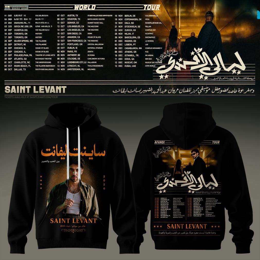 Saint Levant Afandi World Tour Black Hoodie