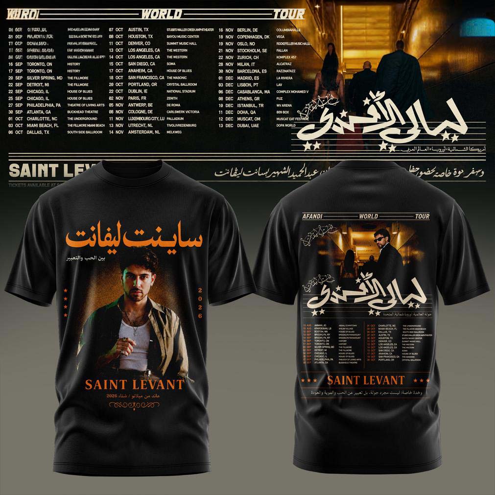 Saint Levant Afandi World Tour Black T-Shirt