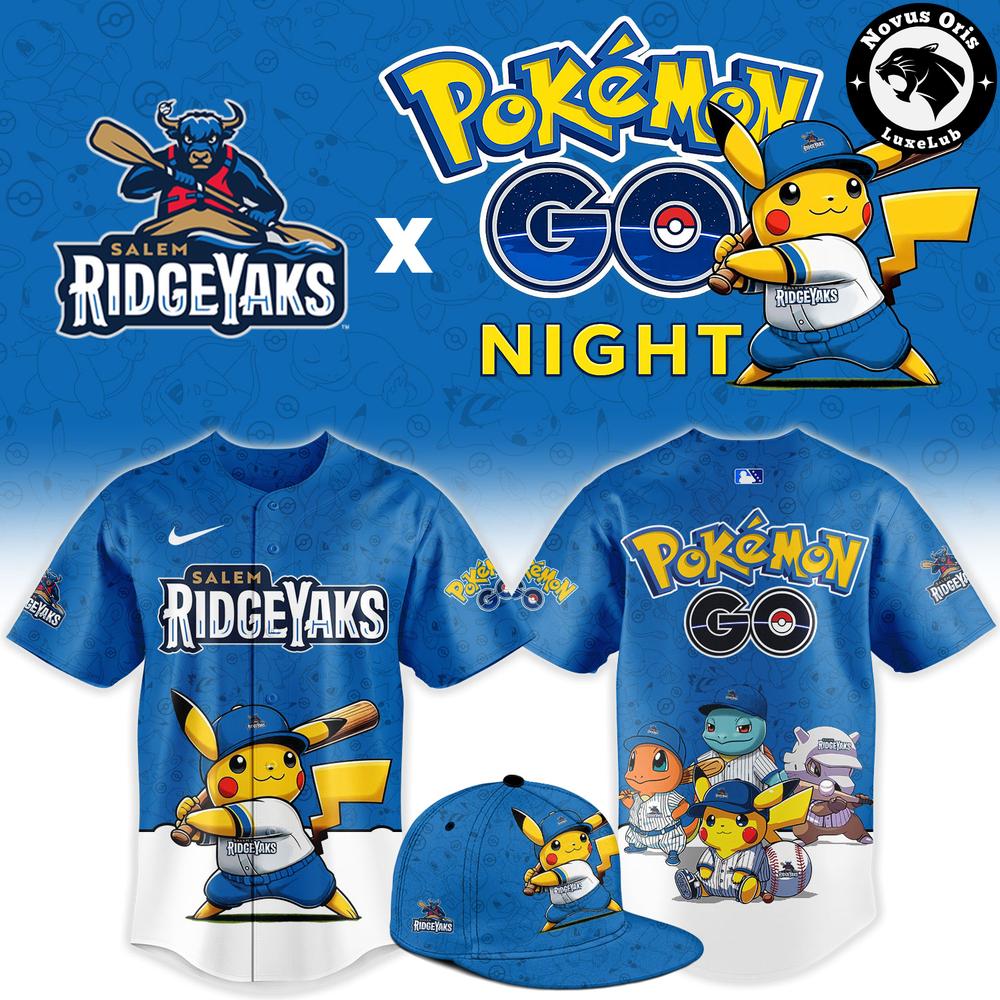Salem RidgeYaks x Pokemon GO Night 2026 Limited Edition Baseball Jersey 1 - Unicasport Salem RidgeYaks x Pokemon GO Night 2026 Limited Edition Baseball Jersey