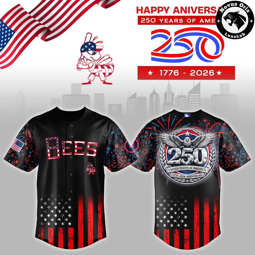Salt Lake Bees 250th Anniversary USA Limited Edition Baseball Jersey 1 - Unicasport Salt Lake Bees 250th Anniversary USA Limited Edition Baseball Jersey