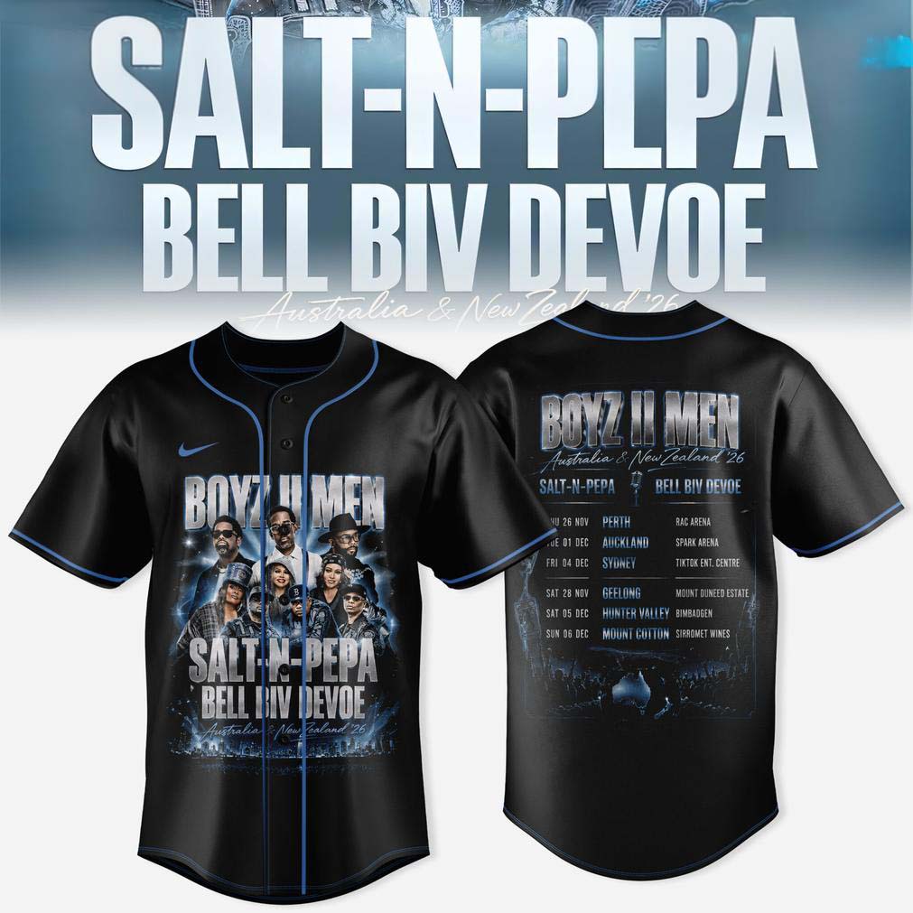 Salt N Pepa Bell Biv Devoe Graphic Baseball Jersey - Black