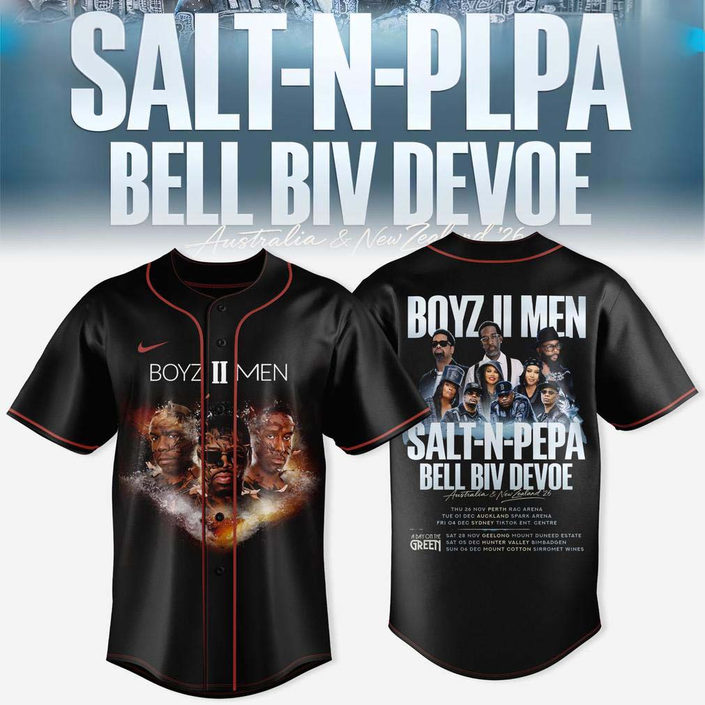 Salt N Pepa Bell Biv Devoe Black Heart Baseball Jersey