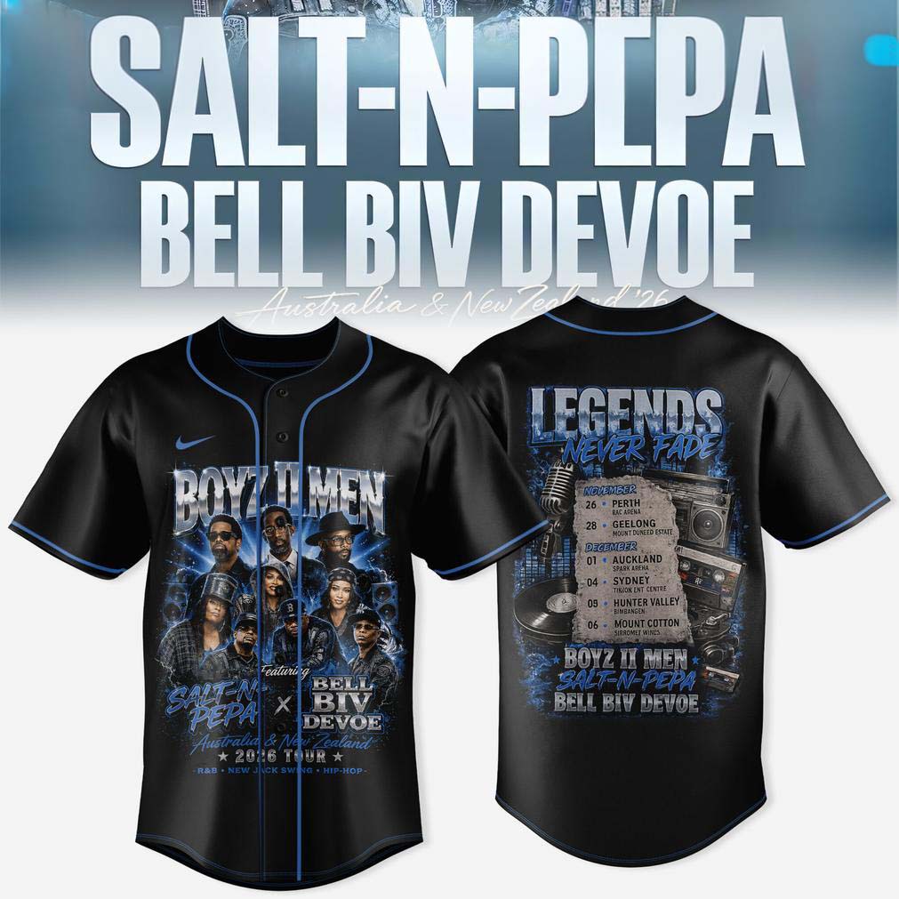 Black Baseball Jersey - Salt N Pepa Bell Biv Devoe Legends