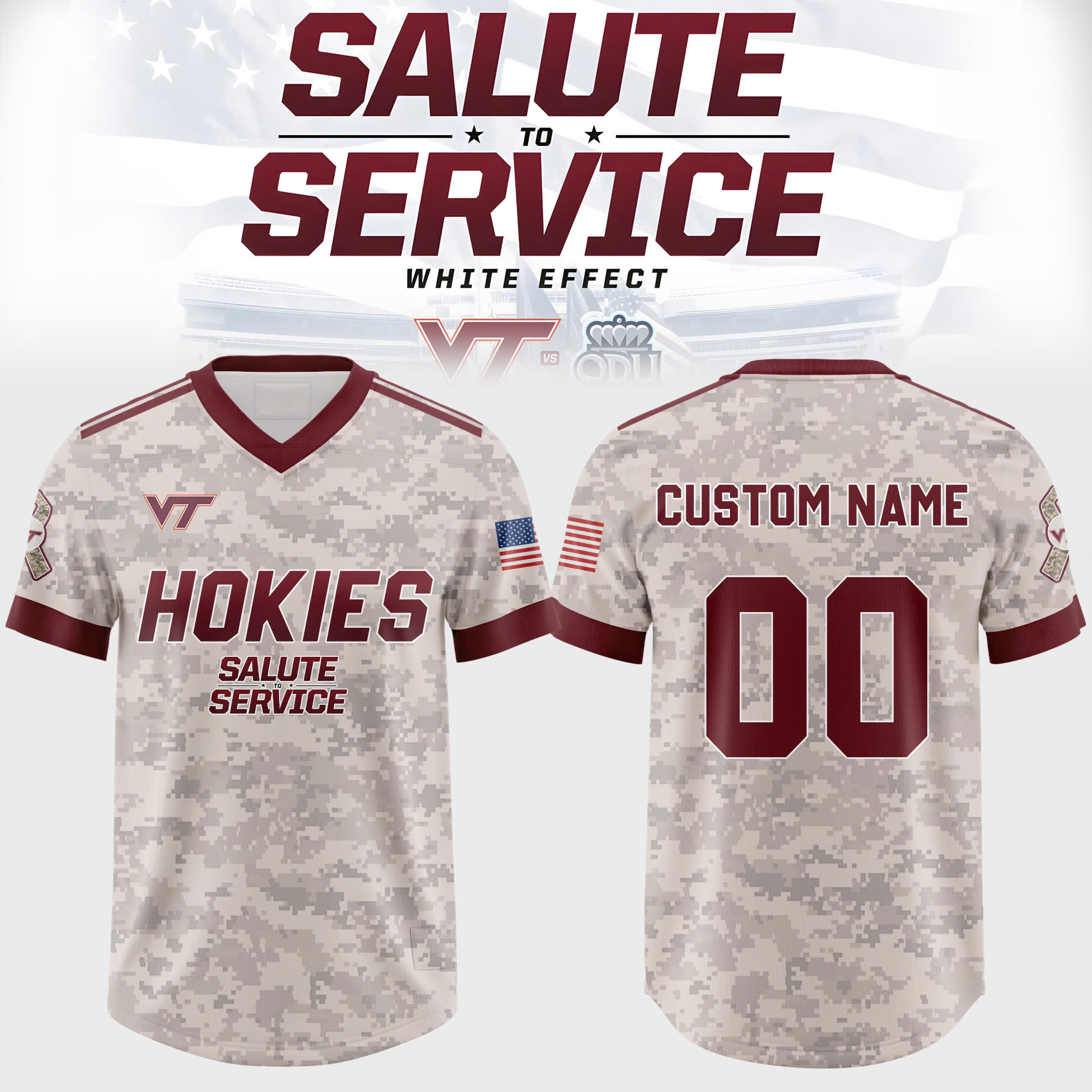 Virginia Tech Salute To Service 2026 Edition Football Jersey 1 - Unicasport Virginia Tech Salute To Service 2026 Edition Football Jersey