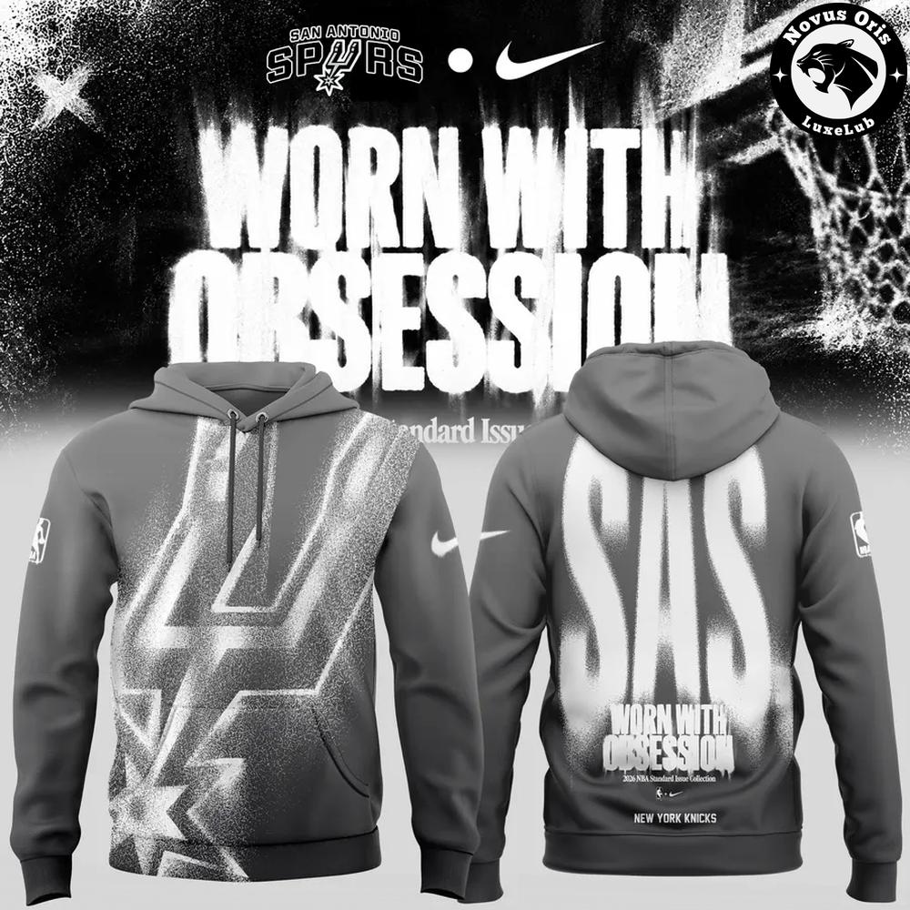 San Antonio Spurs Worn With Obsession 2026 Grey Graphic Hoodie 1 - Unicasport San Antonio Spurs Worn With Obsession 2026 Grey Graphic Hoodie