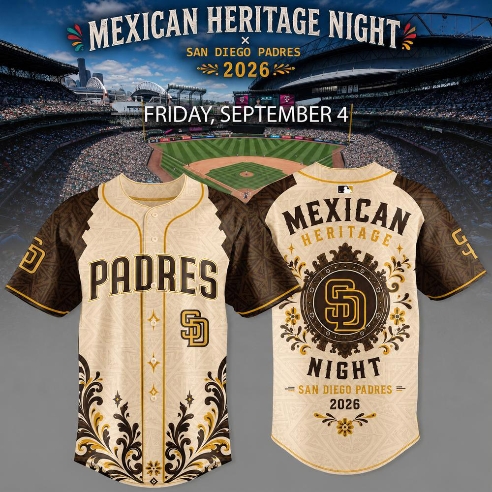 San Diego Padres Mexican Heritage Night 2026 Baseball Jersey Apparel 1 - Unicasport San Diego Padres Mexican Heritage Night 2026 Baseball Jersey Apparel