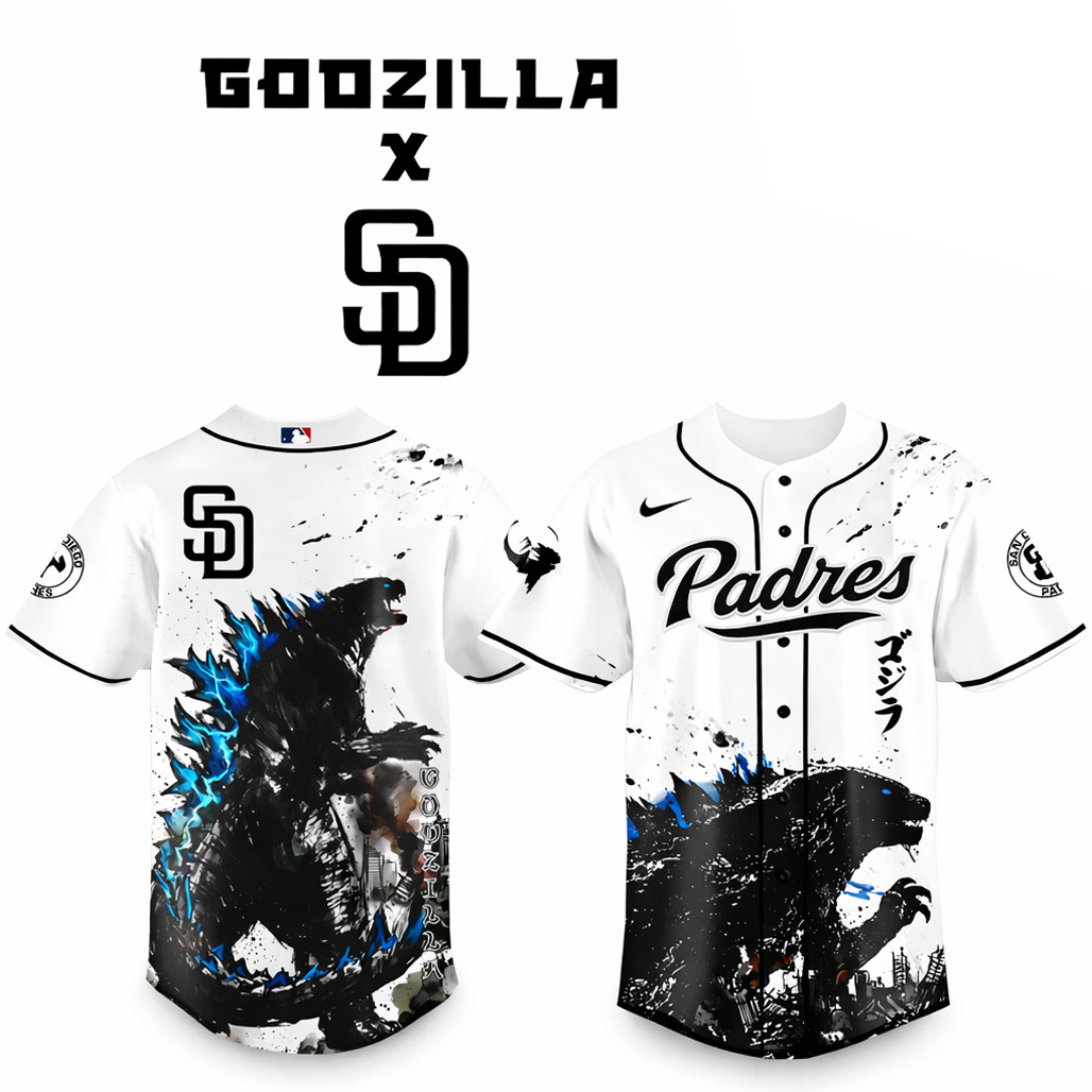 San Diego Padres x Godzilla Monster Baseball Jersey