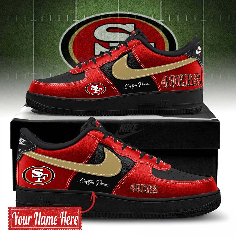 San Francisco 49ers Limited Edition AF1 Shoes - Bold Black and Red