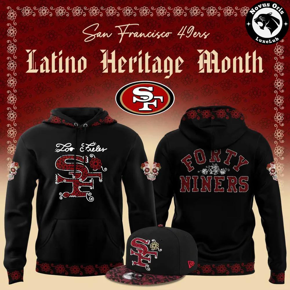 San Francisco 49ers Latino Heritage Month 2026 Black Pullover Hoodie 1 - Unicasport San Francisco 49ers Latino Heritage Month 2026 Black Pullover Hoodie