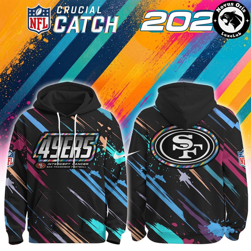 San Francisco 49ers NFL Crucial Catch 2026 Intercept Cancer Hoodie 1 - Unicasport San Francisco 49ers NFL Crucial Catch 2026 Intercept Cancer Hoodie