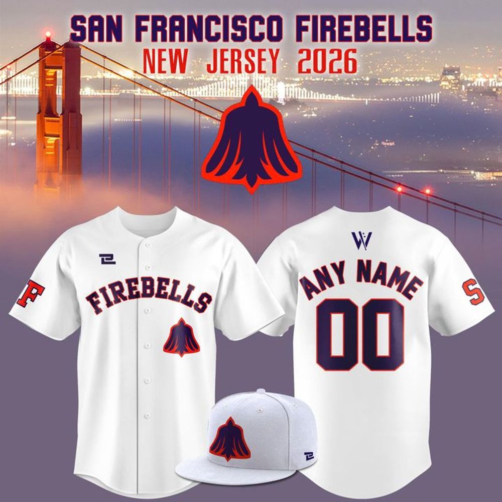 San Francisco Firebells WPBL 2026 Season Home Baseball Jersey