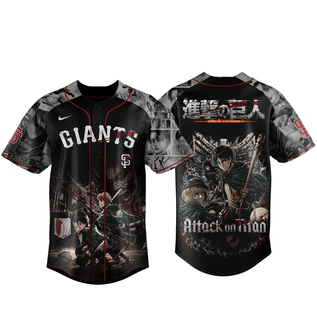 San Francisco Giants x Attack on Titan 2026 Baseball Jersey