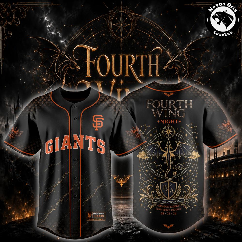 San Francisco Giants x Fourth Wing Night Dragon Rider 2026 Baseball Jersey 1 - Unicasport San Francisco Giants x Fourth Wing Night Dragon Rider 2026 Baseball Jersey