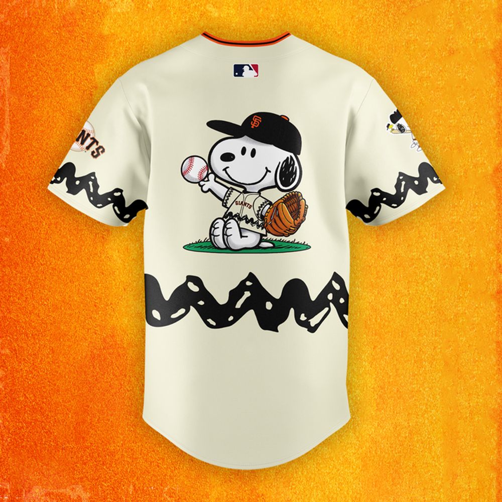 San Francisco Giants x Peanuts Night 2026 Limited Edition Baseball Jersey - Image 3