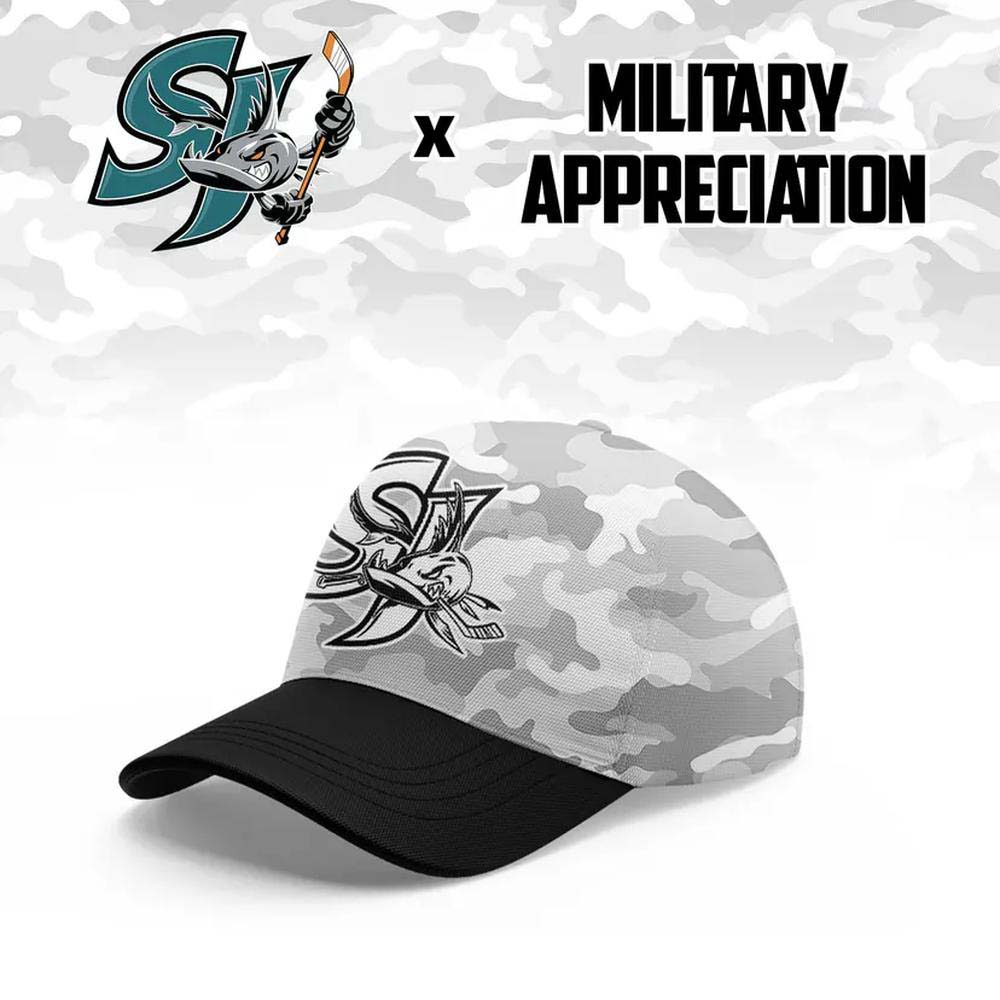 San Jose Barracuda Military Appreciation Night 2026 Custom Hockey Jersey - Image 3