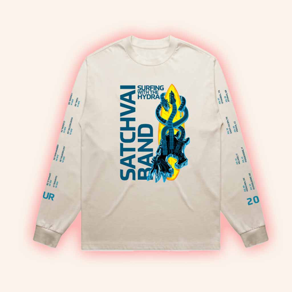 Satriani Merch Surfing With The Hydra Tour 2025 Long Sleeve Shirt Gifts For Music Fans