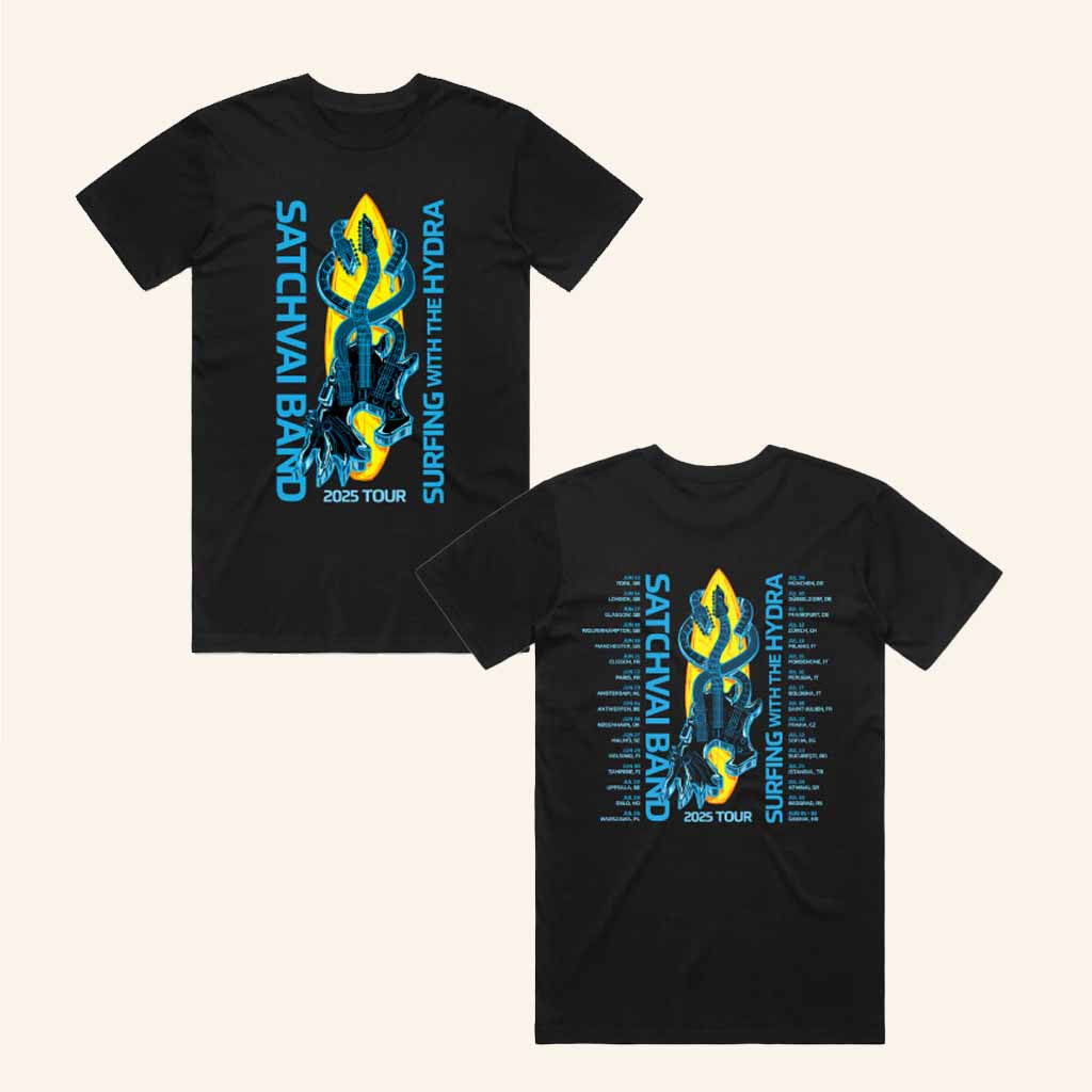 Satriani Merch Surfing With The Hydra Tour 2025 T-Shirt Best Gifts For Music Lovers