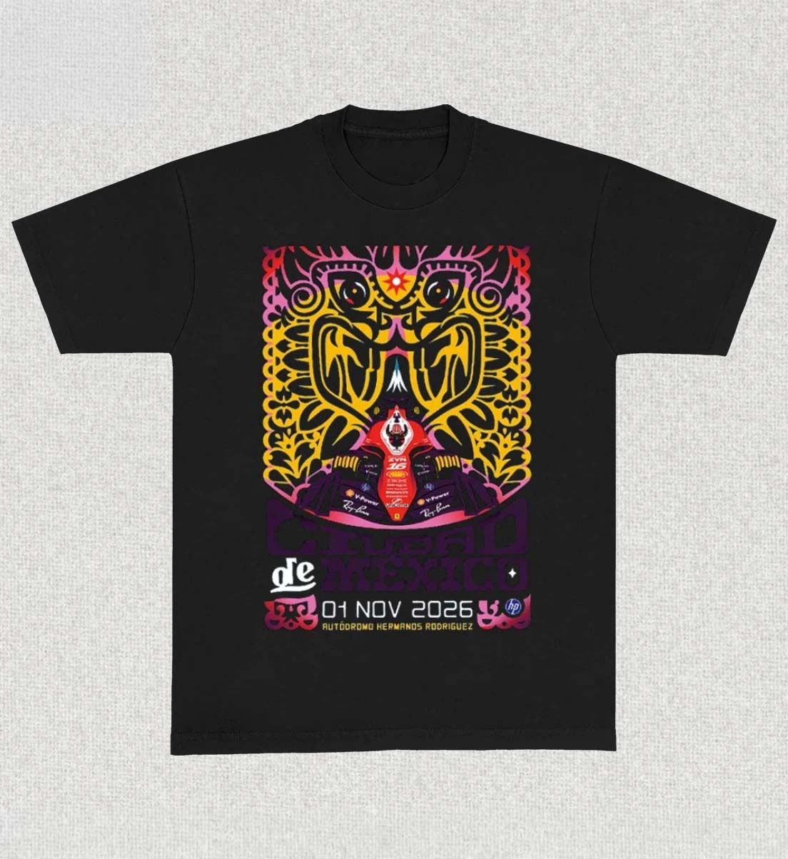 Scuderia Ferrari HP Mexico City Grand Prix Autodromo Hermanos Rodriguez On November 1 2026 Art Work By Serena Gianoli TShirt