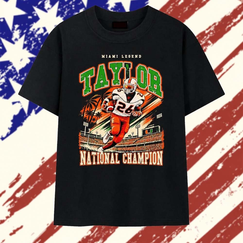 Sean Taylor Miami Hurricanes number 26 legend national champion T Shirt