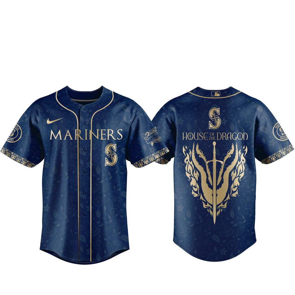 Seattle Mariners 2026 House of the Dragon Night Navy Baseball Jersey