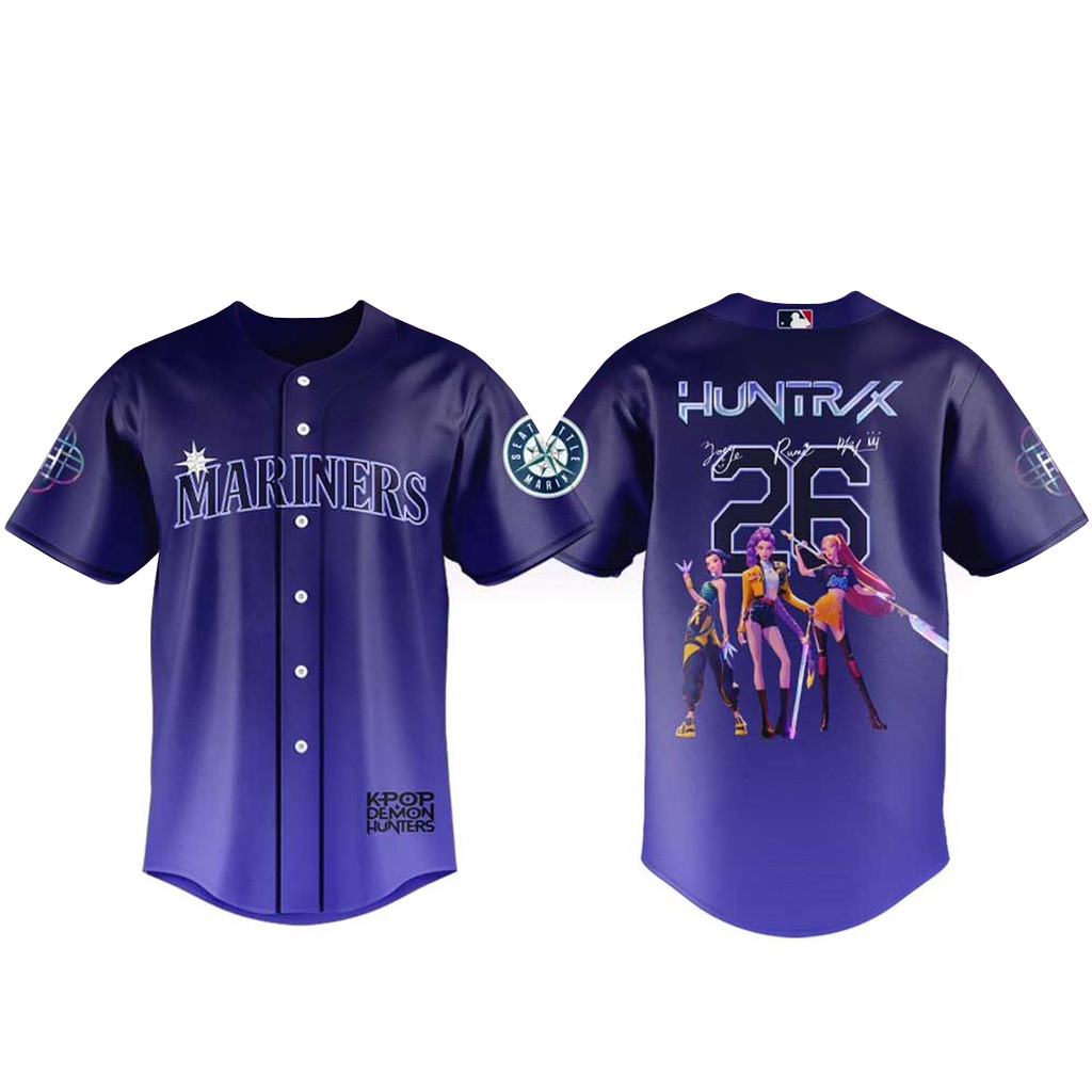 Seattle Mariners K-Pop Demon Hunters 2026 Game On Baseball Jersey