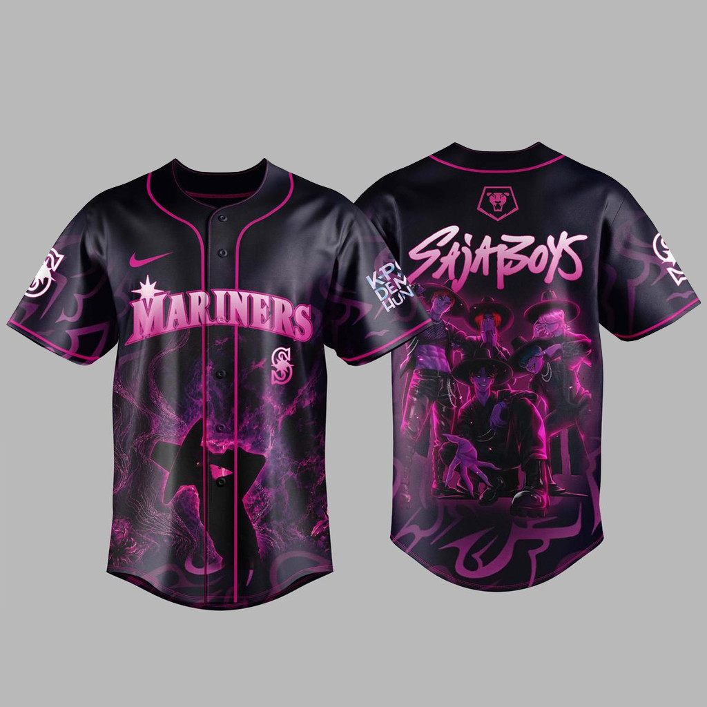 Seattle Mariners x K-Pop Demon Hunters Night 2026 Saja Boys Baseball Jersey