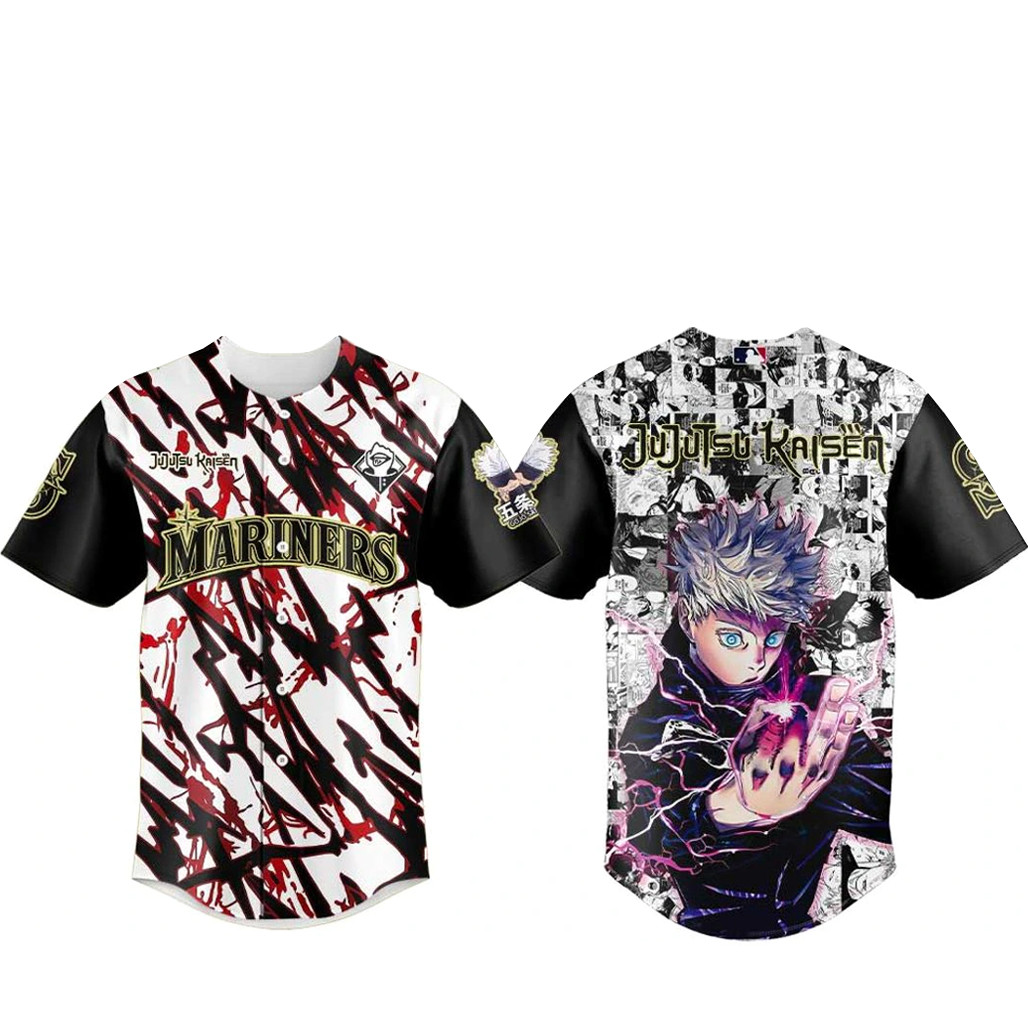 Seattle Mariners x Satoru Gojo Baseball Jersey