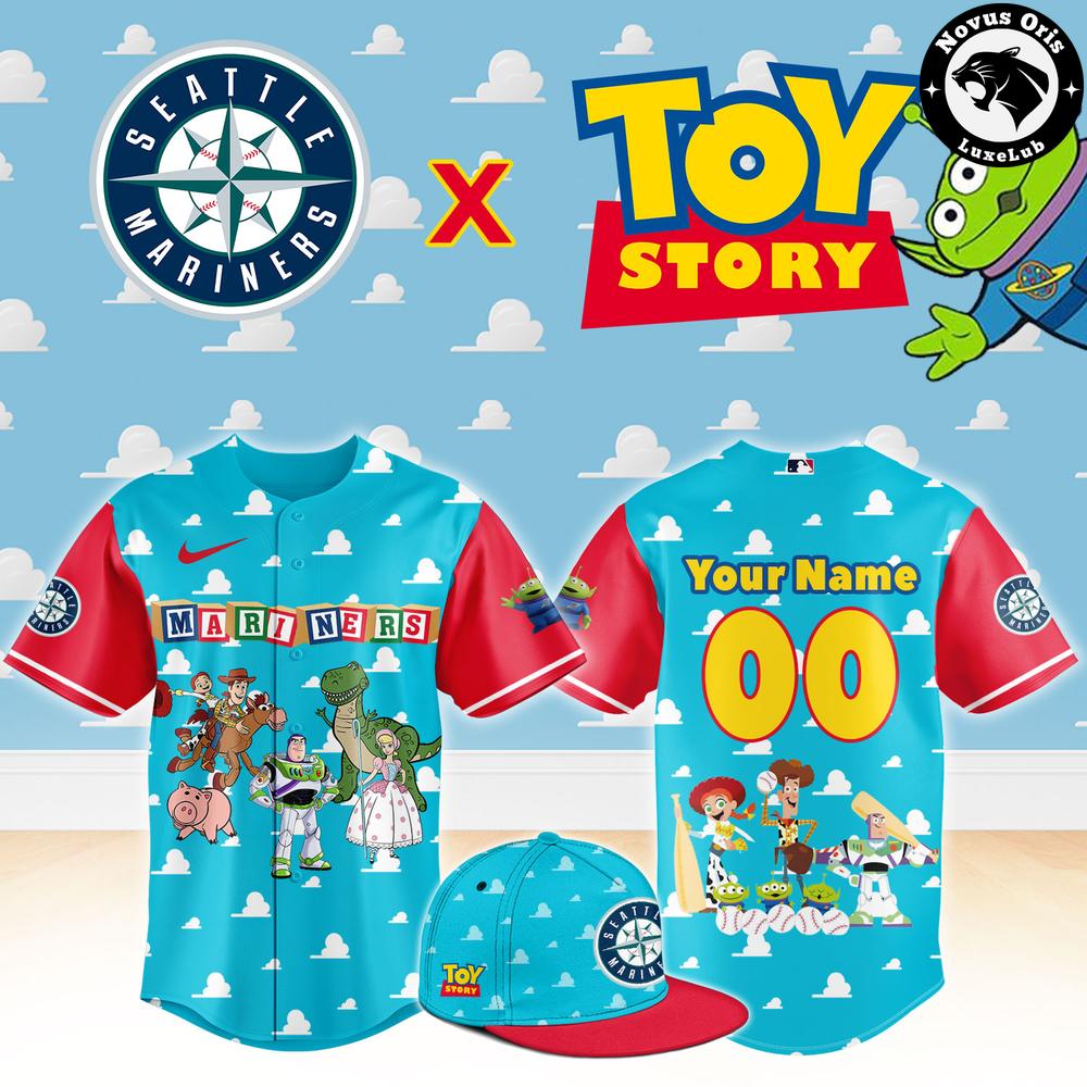 Seattle Mariners x Toy Story Night Woody Buzz Lightyear Custom Baseball Jersey 1 - Unicasport Seattle Mariners x Toy Story Night Woody Buzz Lightyear Custom Baseball Jersey